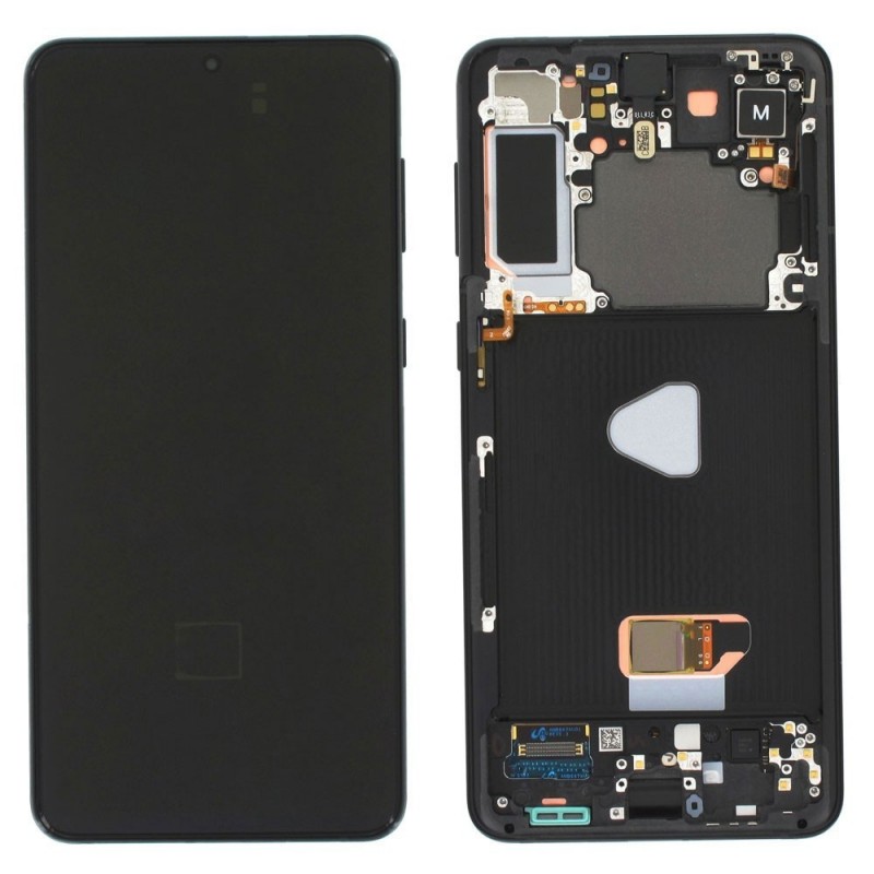 Samsung SERVICE PACK Display LCD ORIGINALE + Frame Per Galaxy G991 S21 5G | Phantom Gray