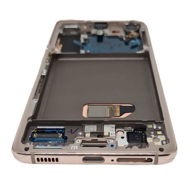 Samsung SERVICE PACK Display LCD ORIGINALE + Frame Per Galaxy G991 S21 5G | Phantom Violet