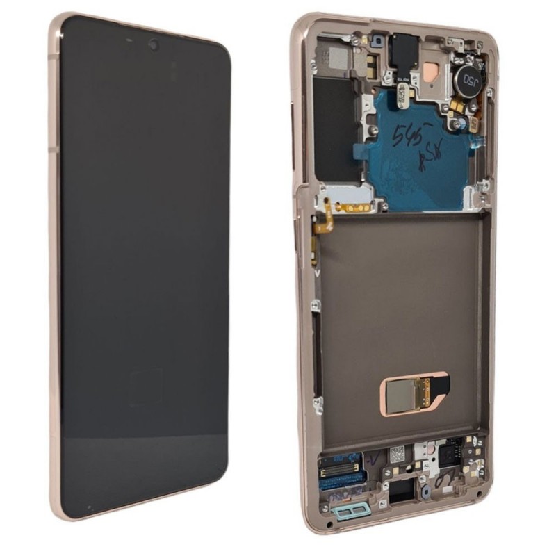 Samsung SERVICE PACK Display LCD ORIGINALE + Frame Per Galaxy G991 S21 5G | Phantom Violet