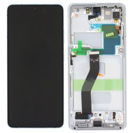 Samsung Service Pack Original LCD Display + Frame For Galaxy G998 S21 ULTRA | NO ROOM | Phantom Silver