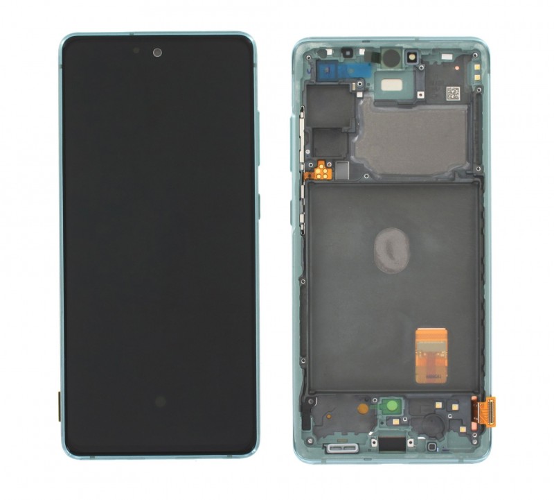 Samsung SERVICE PACK Display LCD ORIGINALE + Frame Per Galaxy S20 FE G780F G781 | Cloud Mint Verde | NO ANTENNA 5G