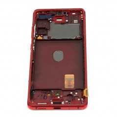 Foto di Samsung SERVICE PACK Display LCD ORIGINALE + Frame Per Galaxy S20 FE G780F | Cloud Red Rosso | NO ANTENNA 5G - Samsung