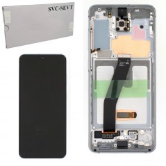 Samsung Samsung SERVICE PACK Display LCD ORIGINALE + Frame (SENZA CAMERA) Per Galaxy S20 SM-G980 - S20 5G SM-G981 | BIANCO for s
