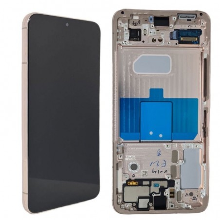 Samsung Service Pack Original LCD Display + Frame For Galaxy S901 S22 5G | Rose Gold