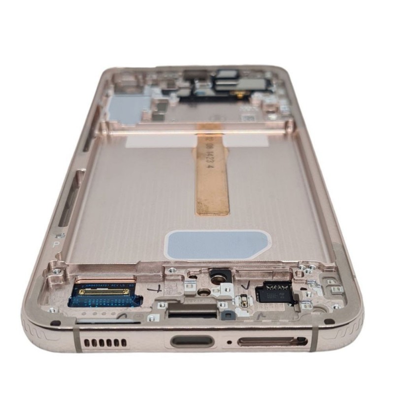 Samsung Service Pack Original LCD Display + Frame (Camera+Spekear) For Galaxy S906 S22 Plus 5G | Pink Pink Gold