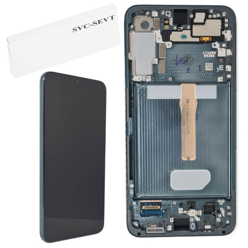Samsung Service Pack Original LCD Display + Frame For Galaxy S906 S22 Plus 5G | Green