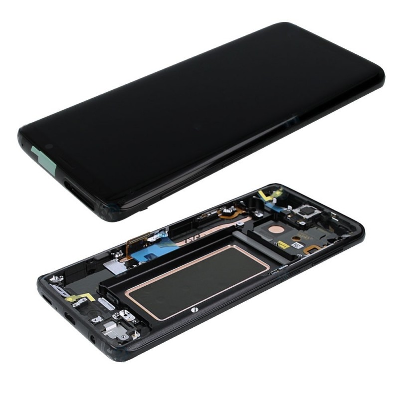 Samsung SERVICE PACK Display LCD ORIGINALE + Frame Per Galaxy SM-G960 S9 Nero 