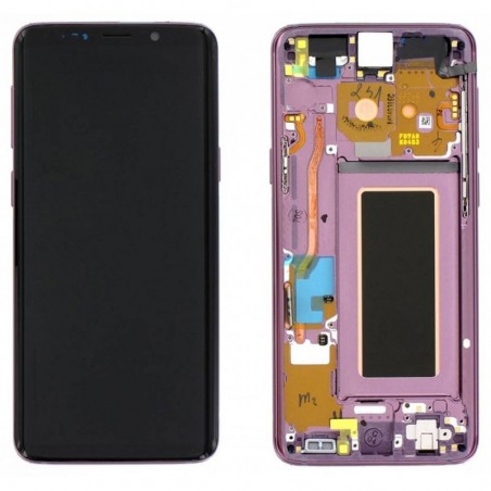 Samsung Service Pack Original LCD Display + Frame For Galaxy SM-G960 S9 Purple Purple