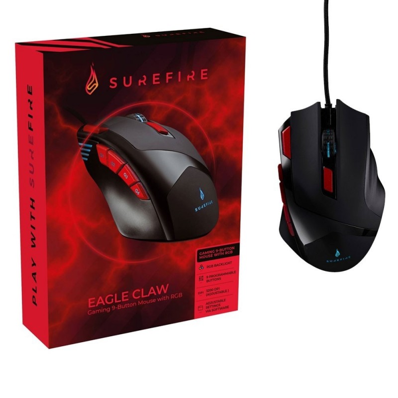 SureFire Eagle Claw 9-Button Adjustable DPI Gaming Mouse SureFire Eagle Claw 9-Button Adjustable DPI Gaming Mouse