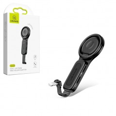 Buy Usams Lightning to 2 Lightning Adapter With Ring Holder Black online