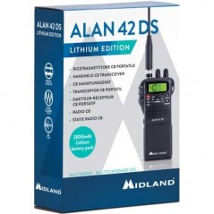 MIDLAND ALAN 42 DS Lithium Edition CB Radio Portable AM/FM Transceiver | 2800mAh Lithium Battery Pack Included
