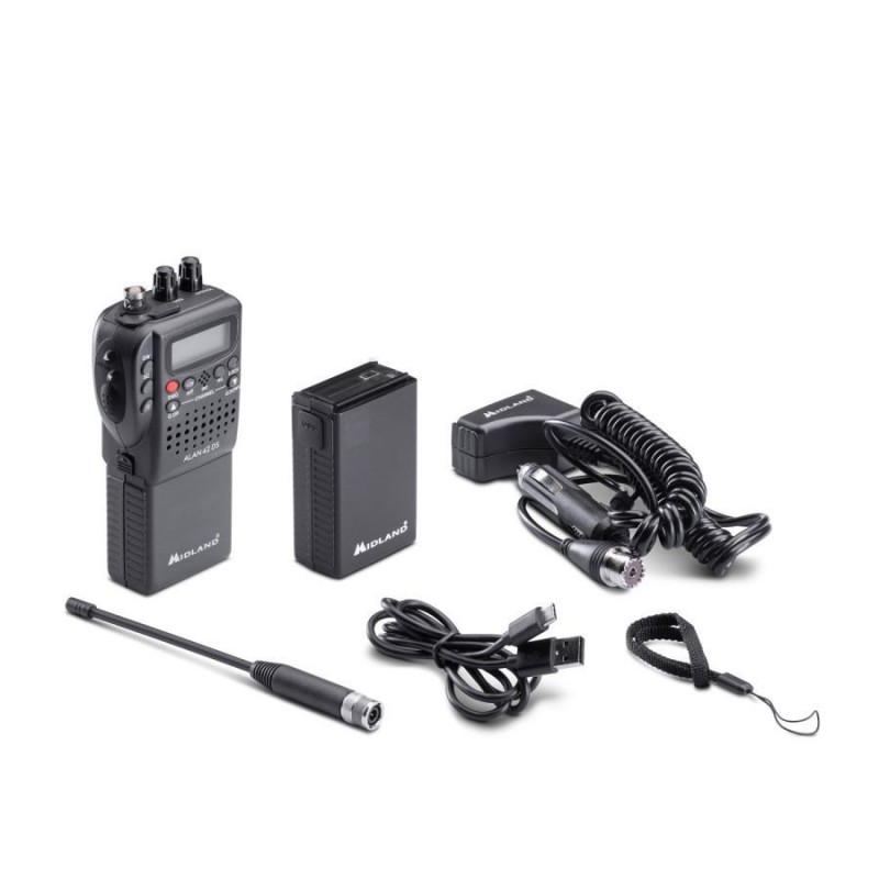 MIDLAND ALAN 42 DS Lithium Edition CB Radio Portable AM/FM Transceiver | 2800mAh Lithium Battery Pack Included