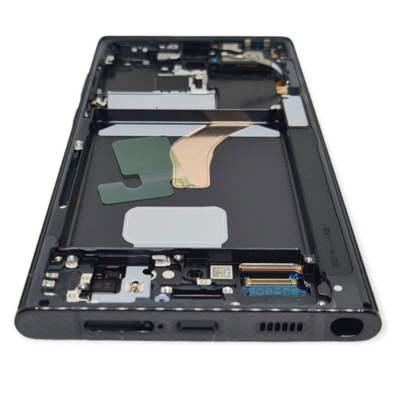 Samsung SERVICE PACK Display LCD ORIGINALE + Frame Per Galaxy S908 S22 Ultra 5G | Phantom Black Nero
