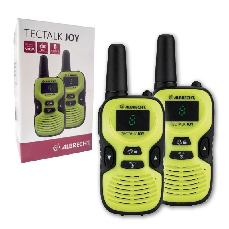 Albrecht Midland TecTalk Joy Double Walkie Talkie Radio Transceivers | Yellow Black