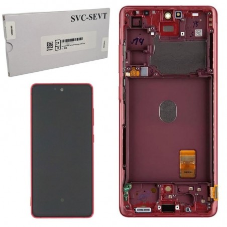 Acquista Samsung SERVICE PACK Display LCD ORIGINALE + Frame Galaxy S20 FE 5G G781 | Cloud Red Rosso | COMPLETO DI ANTENNA 5G su 
