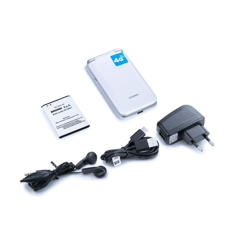 BRONDI Boss 4G Dual Sim Cell Phone | White