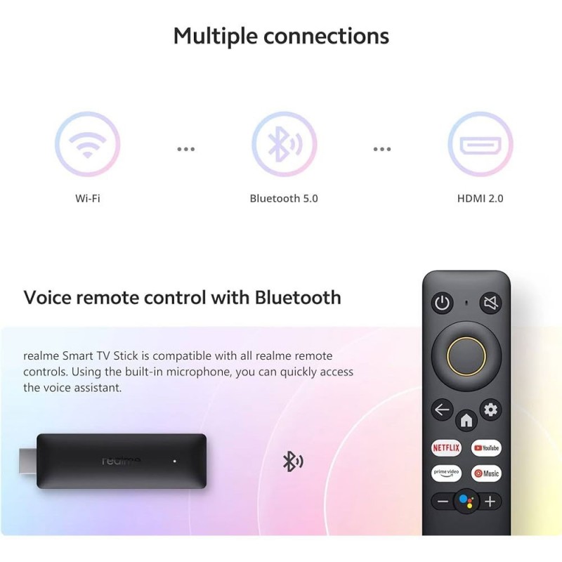 REALME Smart TV Stick Streaming Player with Remote Control | Black