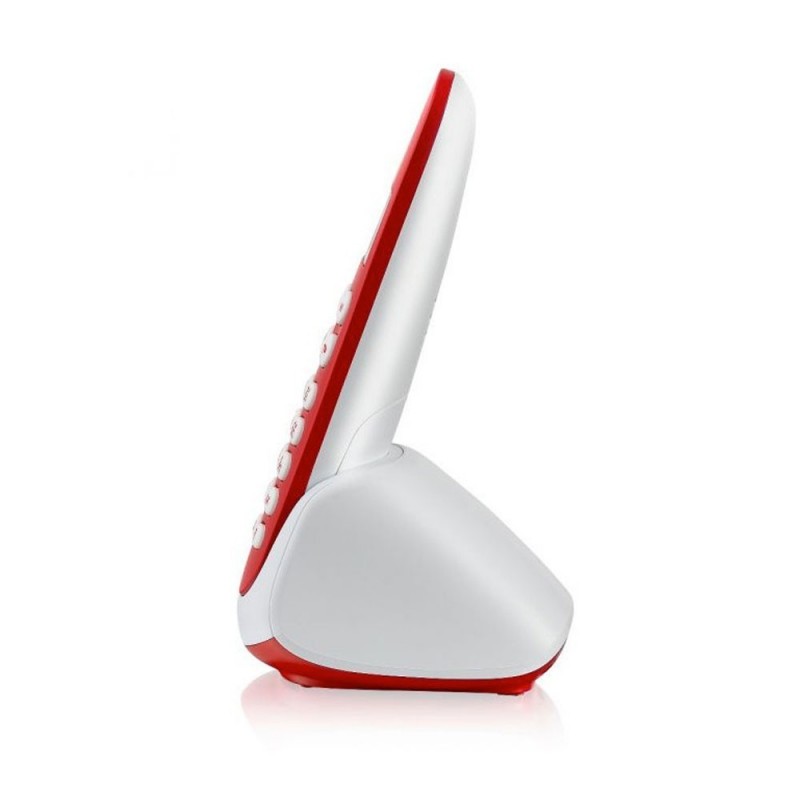 BRONDI ADARA Telefono Cordless Grande Display Retroilluminato Menù Intuitivo | Rosso e Bianco