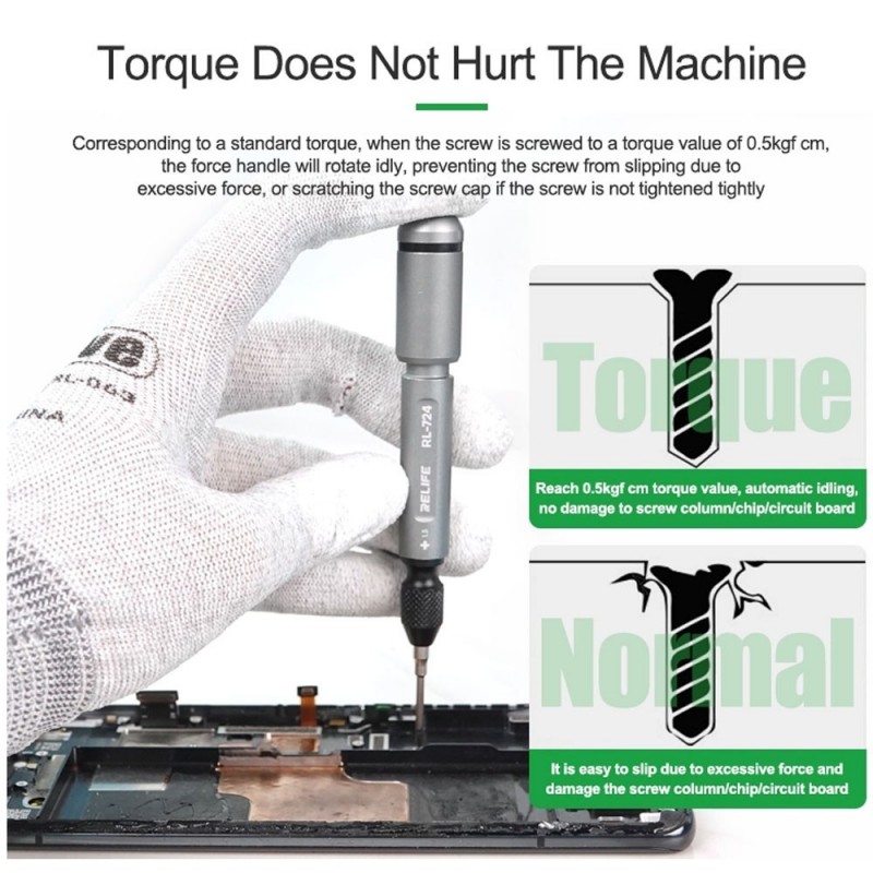 RELIFE RL-724A High Precision Stainless Steel Torque Screwdriver Set RELIFE RL-724A High Precision Stainless Steel Torque Screwdriver Set