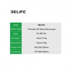 Scopri RELIFE RL-M5T-B1 Microscopio trinoculare 7-50X Con interfaccia 0,5 CTV | VERDE in dettaglio