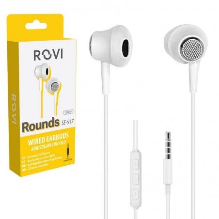 Acquista Rovi ROUNDS SE-917 Auricolari a filo Jack 3,5mm Bianchi in vendita
