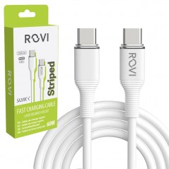 Product image Rovi STRIPED SA200C-C Cavo in PVC da Type-C a Type-C (100cm)
