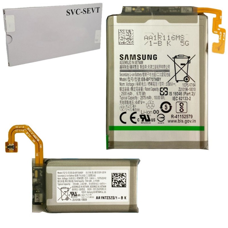  Samsung Service Pack Battery EB-BF707ABY + EB-BF708ABY Original for Galaxy Z FLIP 5G SM-F707B