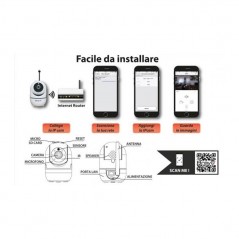 Product image BRAVO NANA' PRO Telecamera Wireless IP WiFi Motorizzata da Interno Full HD 1080p