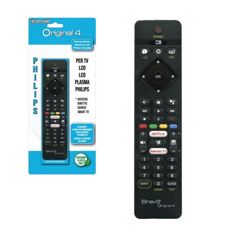 Bravo ORIGINAL Replacement Remote Control 4 for Philips TV (Original Case)