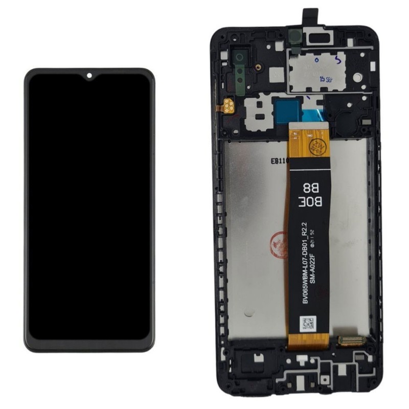 Samsung SERVICE PACK Display LCD ORIGINALE + Frame Galaxy A02 A022 | FLAT M127 / BOE A022F R1.1 / BOE B8 R2.2 A022F