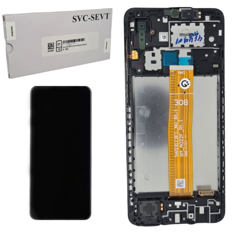 Samsung Service Pack Original LCD Display + Frame Galaxy A02 A022 | FLAT M127 / BOE A022F R1.1 / BOE B8 R2.2 A022F