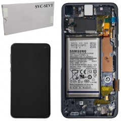 Compra Samsung SERVICE PACK Display LCD ORIGINALE + Frame e Batteria Per Galaxy S10E 2019 SM-G970F | Prism Black Nero online