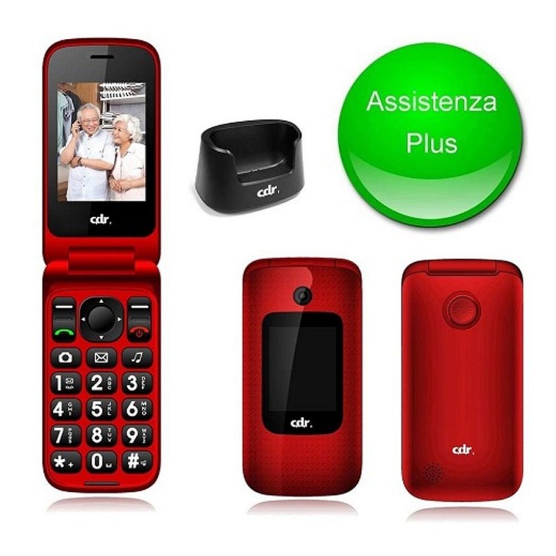 CDR MC105R Dual Sim Quad Band GSM Cell Phone with SOS Button | Red