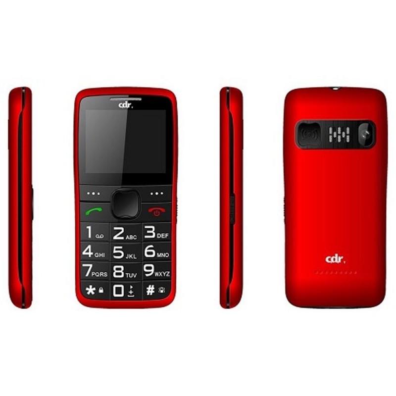 CDR M300 Dual Sim 2G GSM Cell Phone with SOS Button | Red