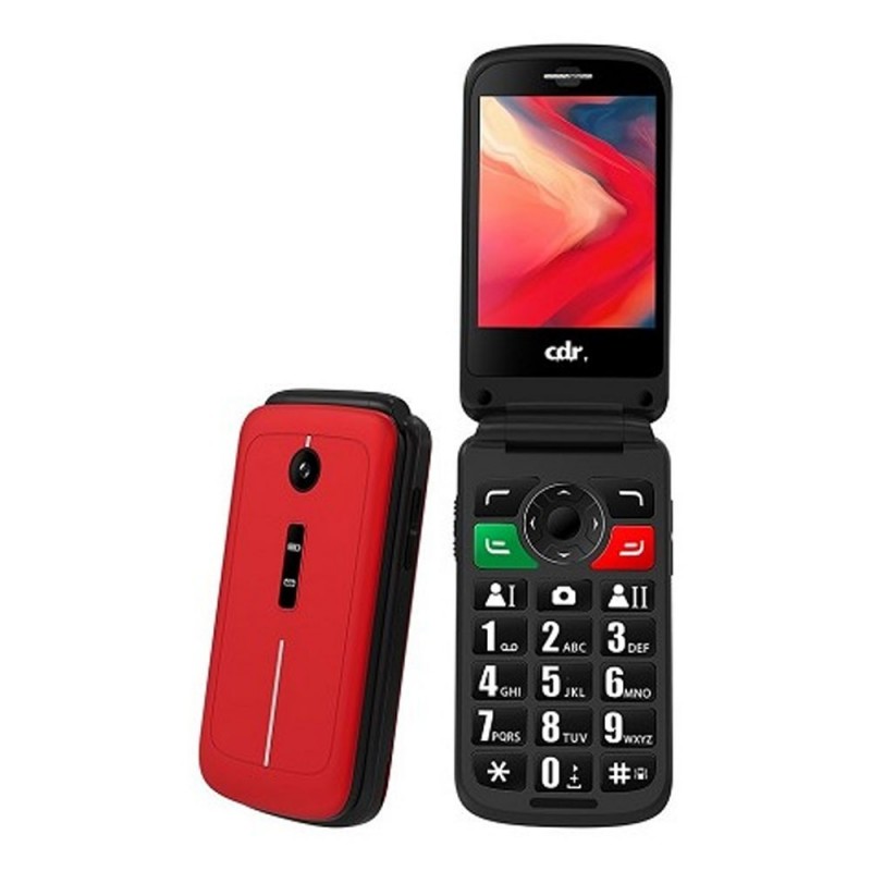 CDR C50R Dual Sim Quad Band GSM Cell Phone with SOS Button | Red