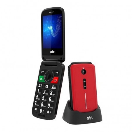 CDR C50R Dual Sim Quad Band GSM Cell Phone with SOS Button | Red