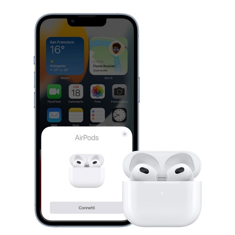 Apple AirPods 3 Terza Generazione MPNY3ZM/A Auricolare Bluetooth Con Custodia di Ricarica Lightning
