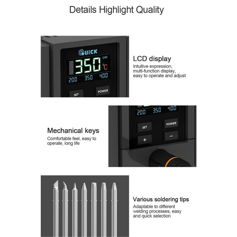 QUICK TS11 Stazione Saldante Saldatura a stagno | 90W | da 100 a 450° 