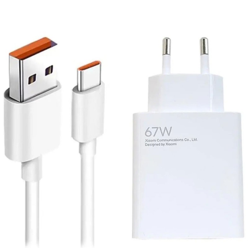 Xiaomi Charging Combo 67W Caricabatteria USB-A + Cavo USB-A to USB-C | MDY-12-EH Bianco