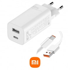 Product image Xiaomi Gan Charger 65W Caricabatteria USB-A e USB-C + Cavo USB-C | AD652GEU Bianco