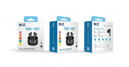 Photo of NCC Auricolare Bluetooth S56 Cuffie TWS ENC Clear Calls Smart Display Audio HIFI | Nero - NCC