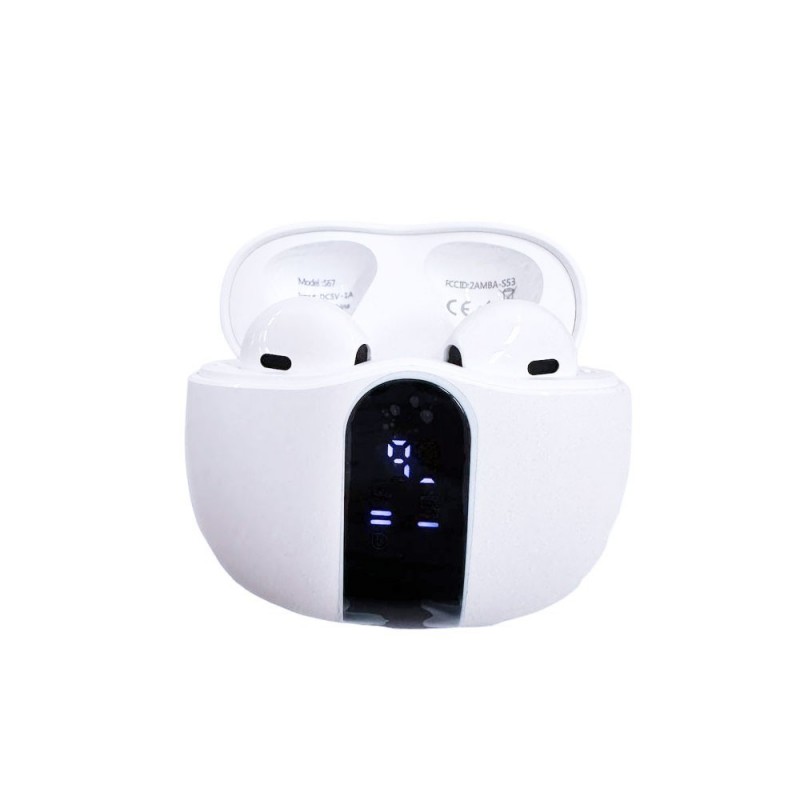 NCC Auricolare Bluetooth S67 Cuffie TWS Smart Display Audio HIFI | Bianco