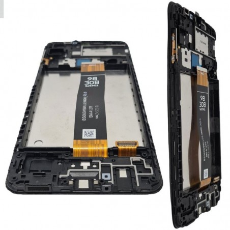 ORIGINAL LCD Display + Frame for Samsung Galaxy A12 2021 SM-A127 | FLAT BLACK BOE B8 / BOE B6 SM-A127F