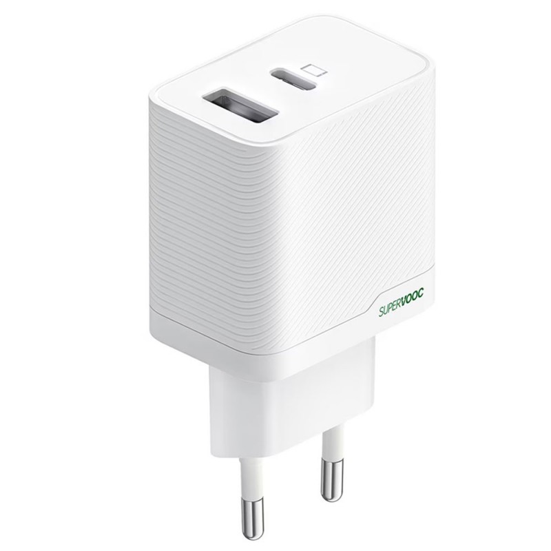 Oppo SUPERVOOC Charger 33W GaN Power Supply with Dual USB-A and USB-C Ports