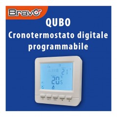 Foto di Bravo Cronotermostato QUBO Digitale Programmabile per Dispositivi di Riscaldamento o Condizionamento - BRAVO