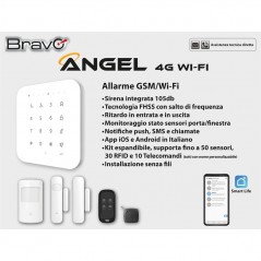 Compra Bravo ANGEL 4G WIFI FHSS Sistema di Allarme con Centralina 4G e Sirena Integrata 105 dB online
