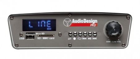 AUDIODESIGN PRO Diffusore Attivo 10W/L + 2 Microfono Wireless e Telecomando Speaker Bluetooth max/RMS 300/100