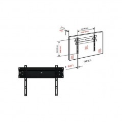 BRAVO Supporto fisso da parete Staffa WALL 1 Attacco Universale da 21" a 40" Pollici