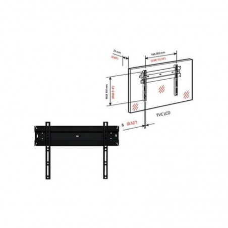BRAVO Fixed Wall Mount Bracket WALL 1 Universal Attachment from 21" to 40" Inches