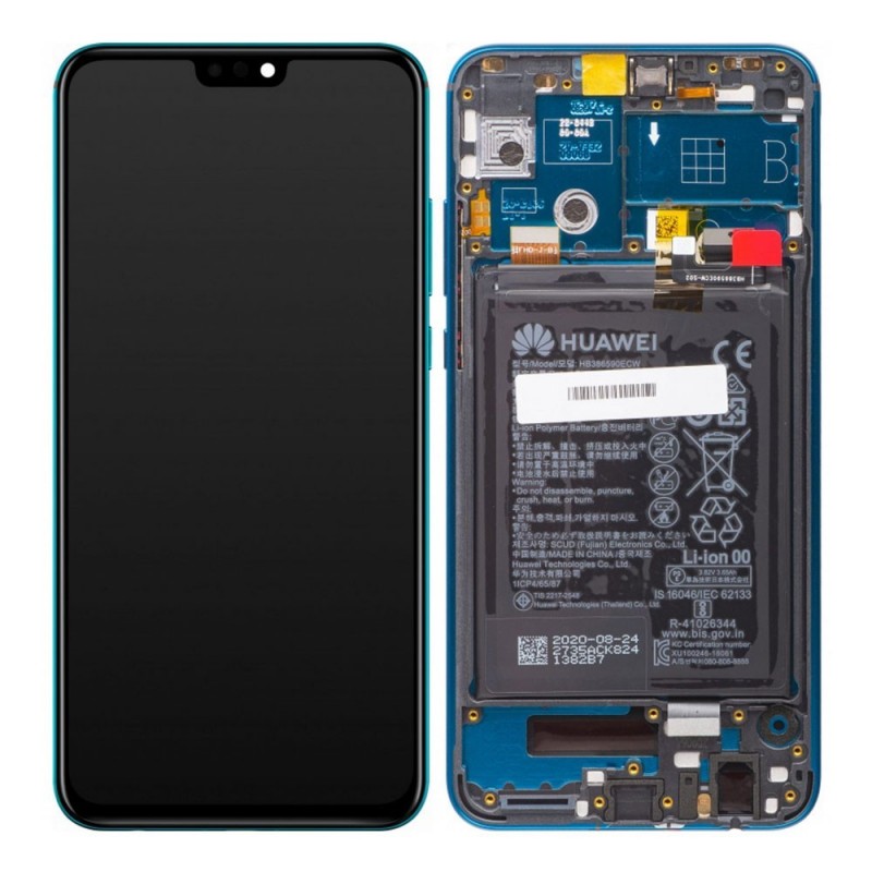 Huawei SERVICE PACK Display LCD ORIGINALE + Frame e Batteria Per HONOR 9X LITE | Verde